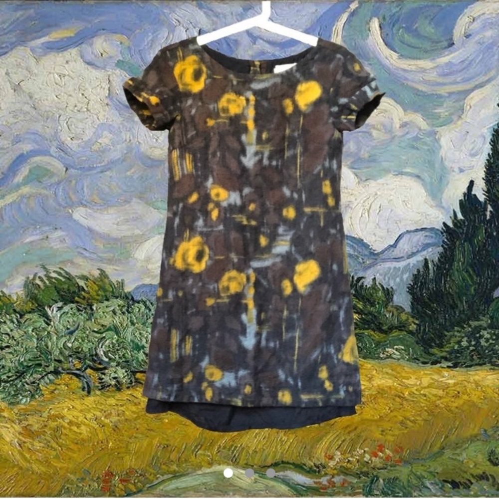Toast Patterned Wool Dress